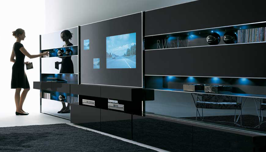 Мебель для гостиной с автоматическим закрыванием