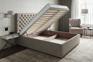 Виды и особенности кроватей с подъемным механизмом