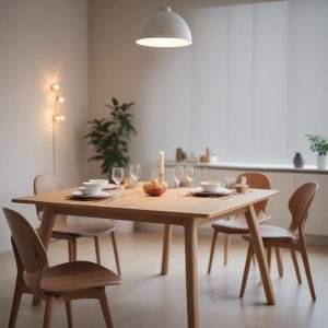 Комплекты и столы из комбинированных экологичных и инновационных материалов: свойства и области применения в дизайне